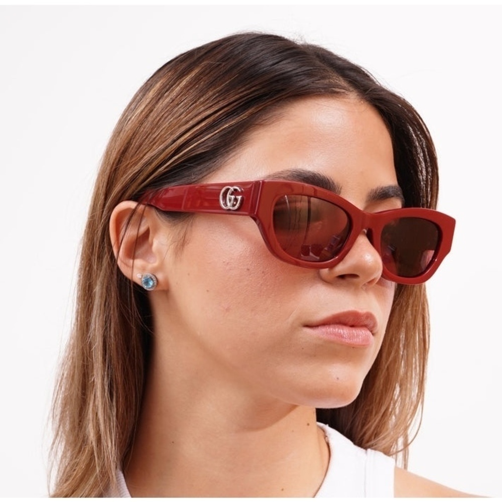 NWT Gucci GG1954SA-003 Burgundy Red 53mm Sunglasses